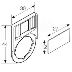 Шильдик для держателя (кнопочные посты)