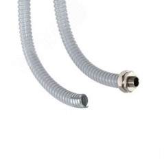 Металлорукав DN 26мм в ПВХ изоляции, Dвн 26,5 мм, Dнар 31,5, 25 м, цветсерый