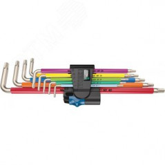 Набор Г-образных ключей с функцией фиксации крепежа 3967/9 TX SXL Multicolour HF TORX Stainless 1 нержавеющая сталь TX 8 - TX 40