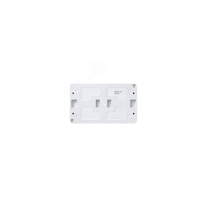 AtlasDesign Profi54 розетка двойная с заземлением со шторками IP54 16А 250B, БЕЛЫЙ, Россия