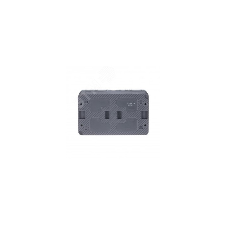 AtlasDesign Profi54 розетка двойная с заземлением со шторками IP54 16А 250B, АНТРАЦИТ, Россия AtlasDesign Profi54 розетка двойная с заземлением со шторками IP54 16А 250B, АНТРАЦИТ, Россия