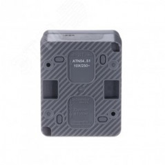 AtlasDesign Profi54 выключатель двухклавишный IP54 10 АХ, АНТРАЦИТ, Россия