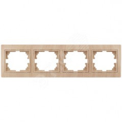 Рамка на 4 поста гор., СУ, Plano, сосна, 1-504-11