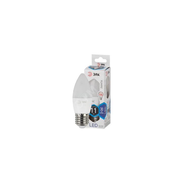 Лампа светодиодная Эра LED B35-11W-840-E27 (диод, свеча, 11Вт, нейтр, E27) Лампа светодиодная Эра LED B35-11W-840-E27 (диод, свеча, 11Вт, нейтр, E27)