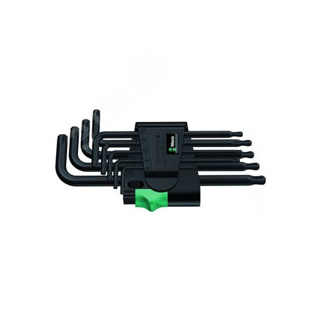 Набор Г-образных ключей 967/9 TX 1 PKL TORX BlackLaser с шаром TX 8 - TX 40 9 предметов