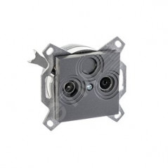 Розетка TV-R Levit оконечная сталь