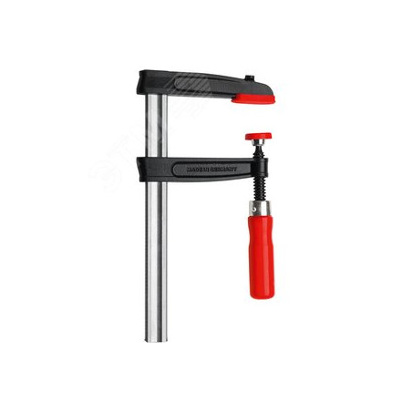 Струбцина из ковкого чугуна 600/120, усилие: 5.5 кН, с деревянной рукояткой, полая рейка