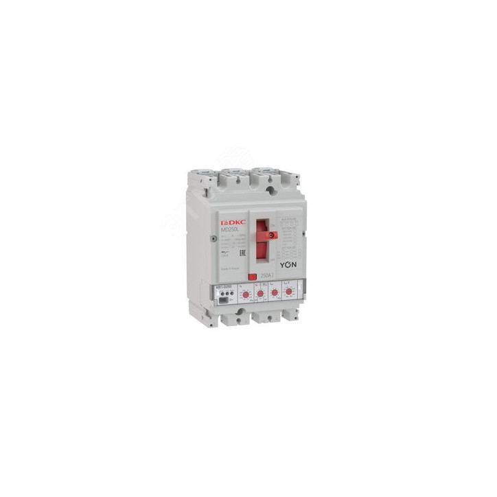 Выключатель автоматический в литом корпусе YON MD250N-MR1 3P 250А 40kA Ir 0.4...1xIn Isd 1.5...10xIn Выключатель автоматический в литом корпусе YON MD250N-MR1 3P 250А 40kA Ir 0.4...1xIn Isd 1.5...10xIn