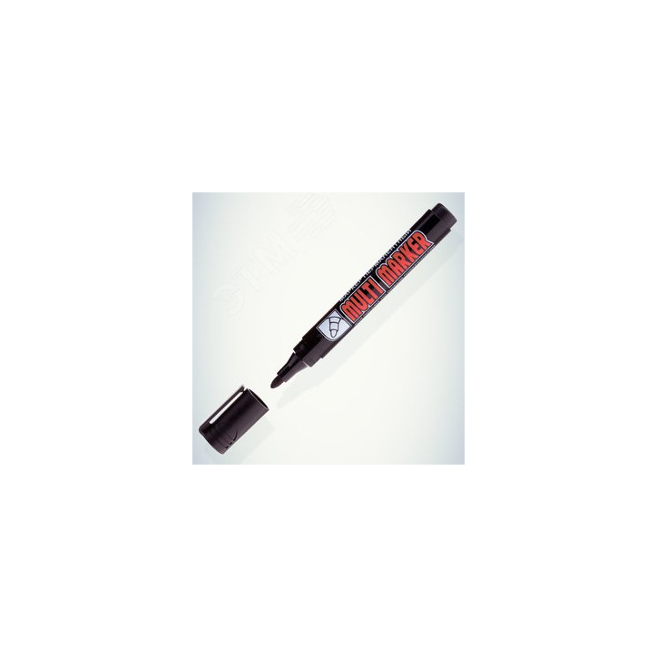 Маркер перманентный Multi Marker черный, пулевидный, 3мм