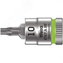 Головка торцевая 8767 A HF TORX Zyklop со вставкой DR 1/4 с функцией фиксации крепежа TX 10X28 мм