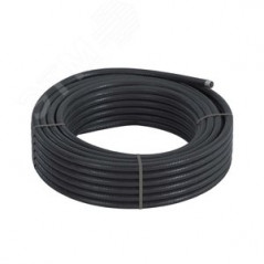 Металлорукав DN 20мм в гладкой PU оболочке, Dвн 20,5 мм, Dнар27,0мм,50м, цвет черный