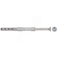 Дюбель фасадный с шурупом 6х60 SXR Z потайной бортик, нейлон, потайная головка (50шт)