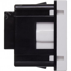 Розетка с заземлением - винтовые зажимы - со шторками 16А 250В - 90°- 2 модуля - белый