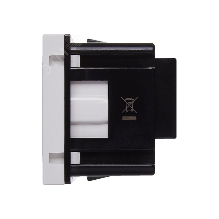 Розетка с заземлением - винтовые зажимы - со шторками 16А 250В - 90°- 2 модуля - белый Розетка с заземлением - винтовые зажимы - со шторками 16А 250В - 90°- 2 модуля - белый