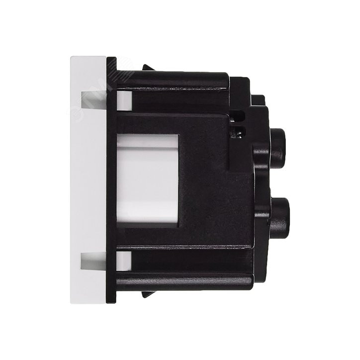 Розетка с заземлением - винтовые зажимы - со шторками 16А 250В - 45°- 2 модуля - белый Розетка с заземлением - винтовые зажимы - со шторками 16А 250В - 45°- 2 модуля - белый