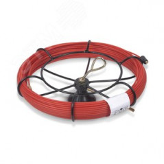 Устройство для протяжки кабеля мини УЗК в металлической кассете тип №1, 40м (стальной пруток в полиэтиленовой оболочке, диаметр 