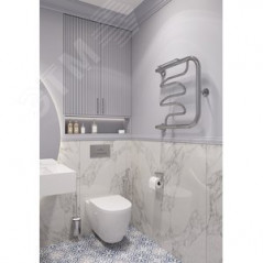 Полотенцесушитель ДВИН Dw 60/50 c полкой Водяной 1'-1/2' К0 Полированный