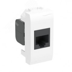 BRAVA Розетка компьютерная RJ45 (разъем PcNet) 1 модуль категория 5е белая