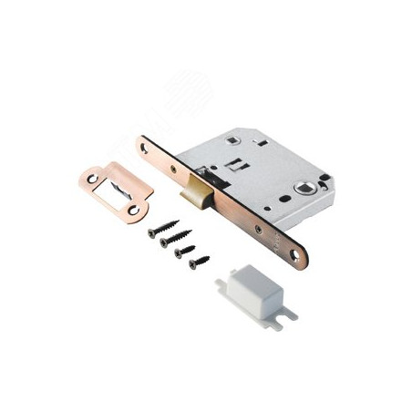 Защелка врезная универсальная без ручек для деревянных межкомнатных дверей, АЛЛЮР АРТ L7050PR AC ста