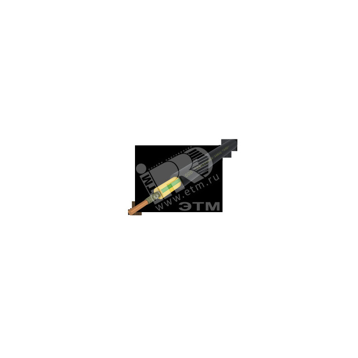Кабель силовой ППГнг(А)-FRHF 1х2.5ок (PE)-1 однопроволочный желто-зеленый (бухта) Кабель силовой ППГнг(А)-FRHF 1х2.5ок (PE)-1 однопроволочный желто-зеленый (бухта)