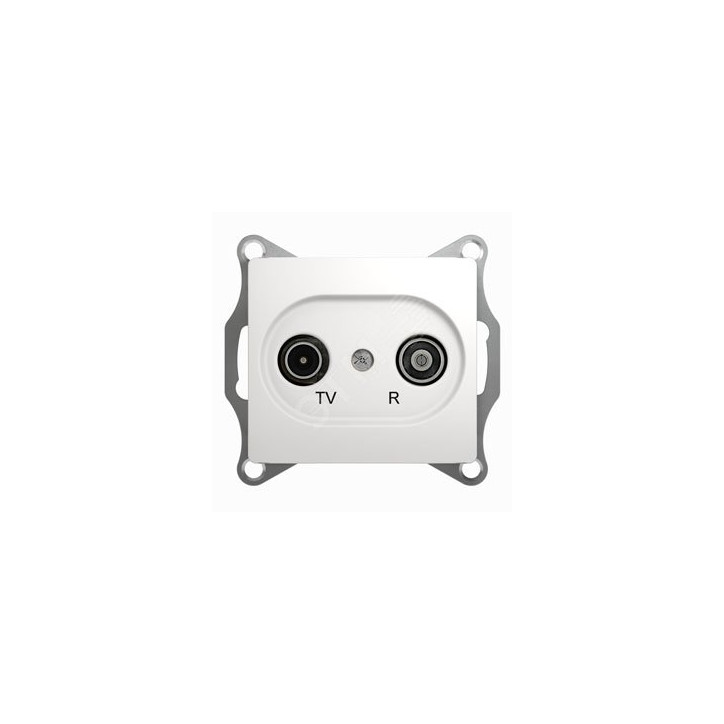 GLOSSA Розетка TV-R одиночная 1DB белый в рамку GLOSSA Розетка TV-R одиночная 1DB белый в рамку