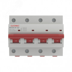 Выключатель автоматический модульный YON max типа MD125H, 10кА, 4 полюса, хар-ка D, 80А