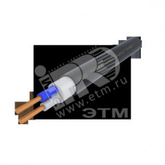 Кабель силовой ППГнг(А)-HF 2х10ок(N)-1 однопроволочный черный (барабан)