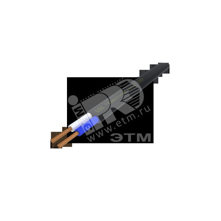 Кабель силовой ППГ-П нг(А)-HF 2х10ок(N)-0.66 однопроволочный черный (барабан)