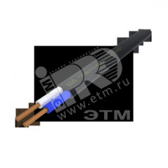 Кабель силовой ППГ-П нг(А)-HF 2х10ок(N)-1 однопроволочный черный (барабан)