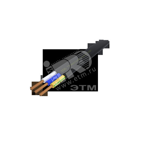 Кабель силовой ППГ-П нг(А)-HF 3х1.5ок-1 однопроволочный черный (барабан)