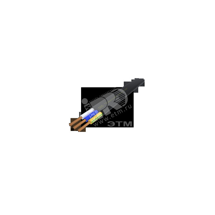 Кабель силовой ППГ-П нг(А)-HF 3х1.5ок(N.PE)-1 однопроволочный черный (бухта) Кабель силовой ППГ-П нг(А)-HF 3х1.5ок(N.PE)-1 однопроволочный черный (бухта)