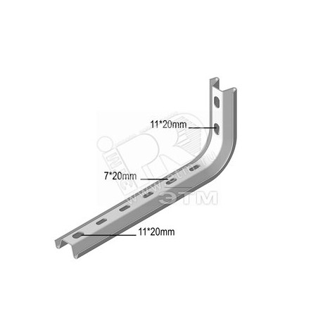 Скоба/потолочная стойка, высота - 145 мм, ширина - 195 мм, кратность - 1шт, I4 - Нержавеющая сталь (304)