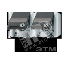 Розетка двойная горизонтальная SCHUKO 16A 250V с полем для надписи IP44