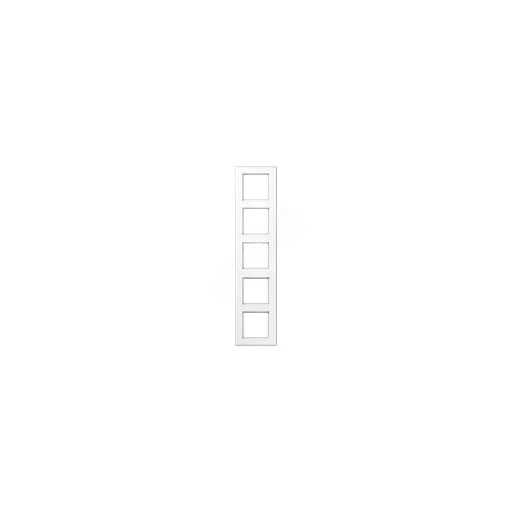 Рамка 5-я для горизонтальной/вертикальной установки Серия- ACreation Материал- термопласт. Цвет- белый