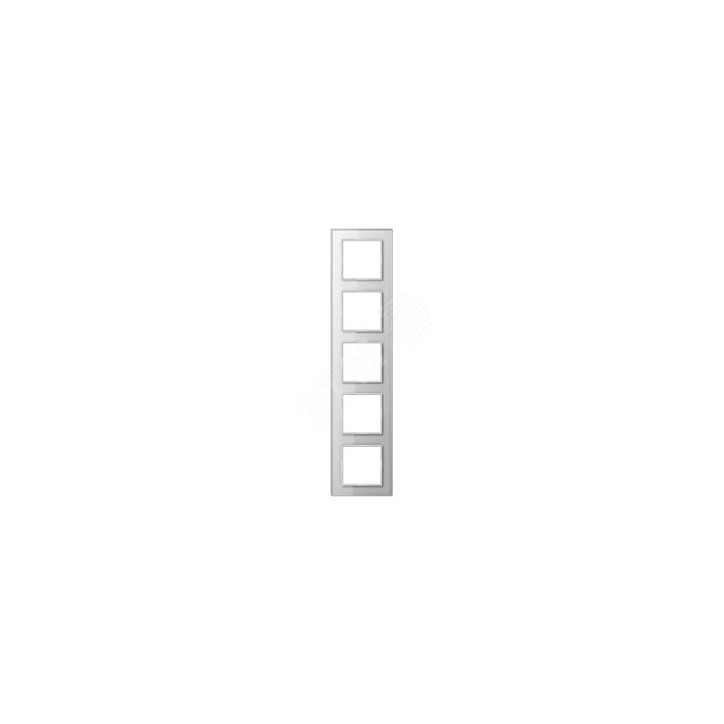 Рамка 5-я для горизонтальной/вертикальной установки Серия- ACreation Материал- стекло Цвет- белый