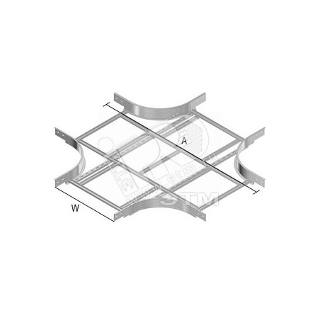 Ответвитель Х-образный для KLL, высота - 60 мм, ширина - 141 мм, кратность - 1шт, PE - Сталь с порошковым покрытием (окрашенная)