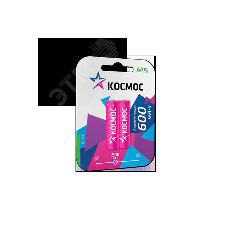 Аккумулятор 600мАч R03 NiMH 2BL