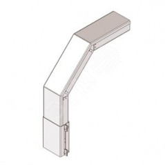 Короб для поворота трассы вниз на 90 У1108 100х50-90х1,5 УХЛ1, оцинкованный лист(толщина покрытия10...18мкм), S1,5