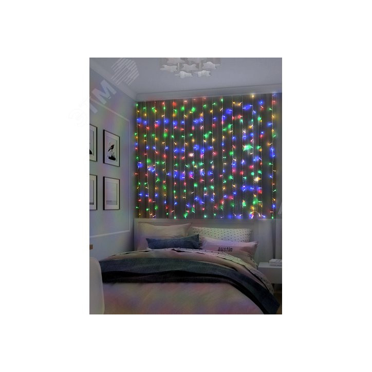 Электрогирлянда Занавес LDCL368C-M 150x150 368L LED. мультицвет