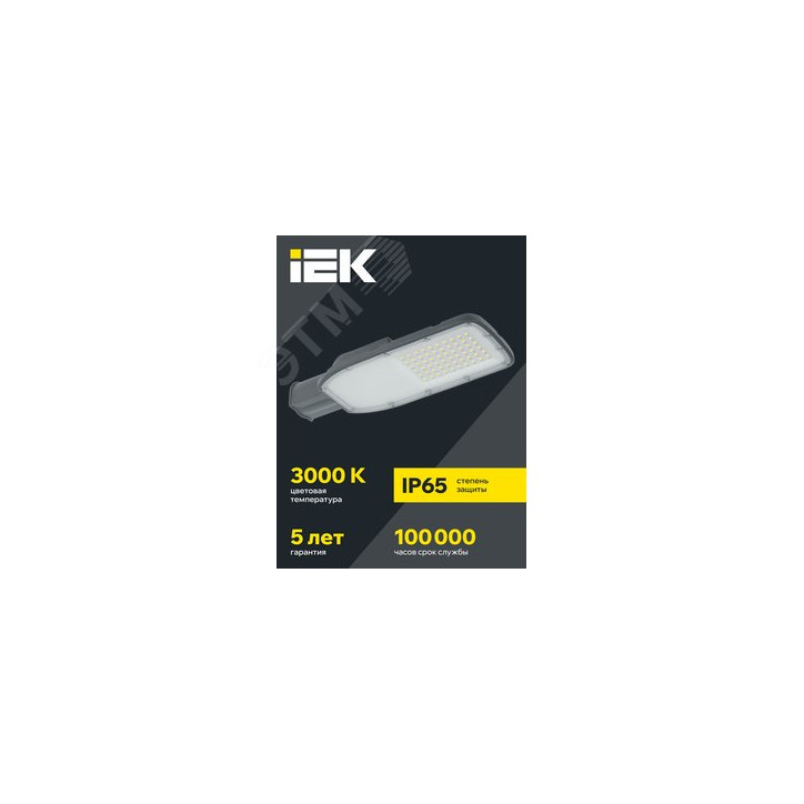 Светильник LED консольный уличный ДКУ 1004-100Ш 3000К IP65 серый