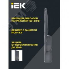 Светильник LED консольный уличный ДКУ 1004-100Ш 3000К IP65 серый