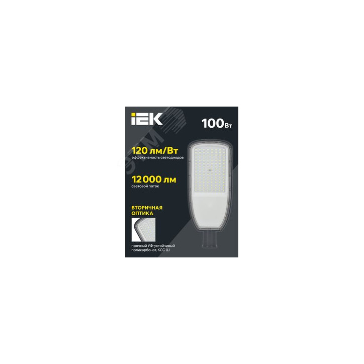 Светильник LED консольный уличный ДКУ 1004-100Ш 5000К IP65 серый