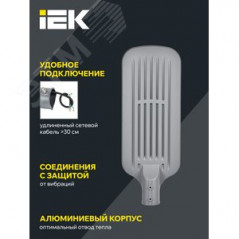 Светильник LED консольный уличный ДКУ 1012-100Ш 5000К IP65 серый