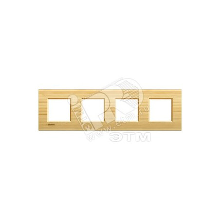 LivingLight Рамка прямоугольная, 4 поста, цвет Бамбук