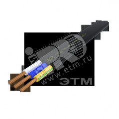 Кабель силовой ВВГ-Пнг(А)-LS 3х2.5 (ок)(N, PE)-0.660 плоский однопроволочный