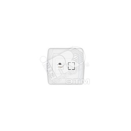 Розетка компьютерная RJ45 скрытая Маргарита белая