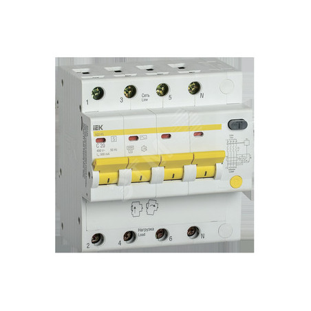 Выключатель автоматический дифференциальный АД14S 4Р 20А 300мА