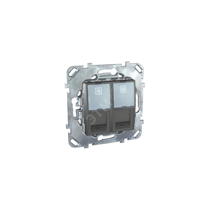 КОМПЬЮТЕРНАЯ РОЗЕТКА 2ХRJ45 КАТ. 5Е. С ПОЛЕМ ДЛЯ НАДПИСИ