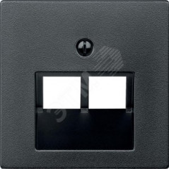 Merten Накладка на розетку компьютерную 2 поста антрацит