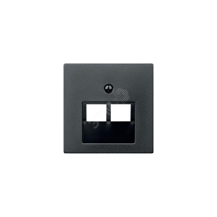 Merten Накладка на розетку компьютерную 2 поста антрацит